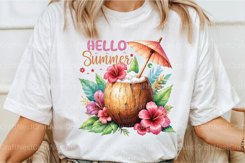 Hello Summer Clipart Bundle 2 - CraftNest - Digital Crafting and Art