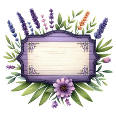 Lavender Wooden Name Plate Clipart Bundle - CraftNest - Digital Crafting and Art