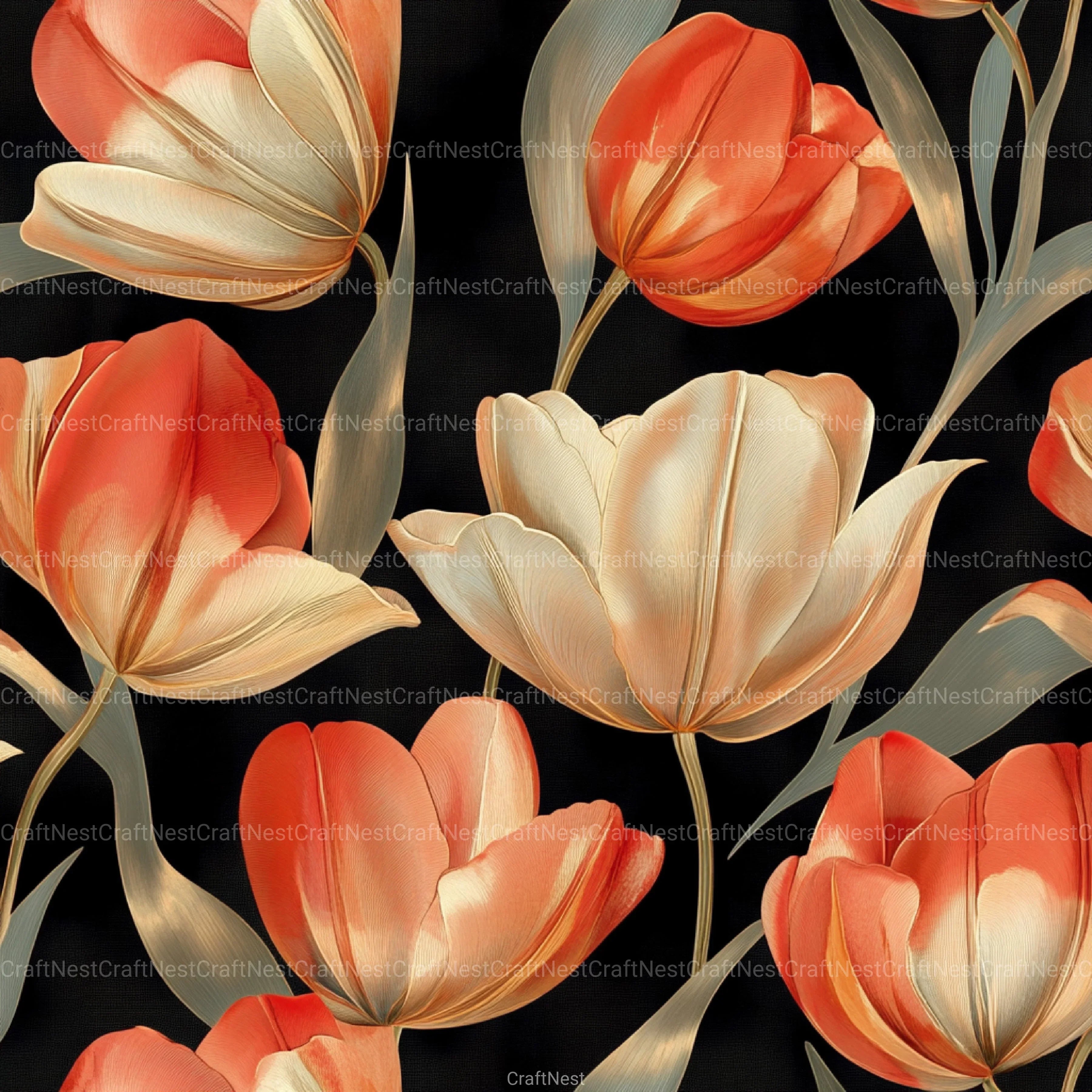 Tulipán Luxury Pattern Designs Clipart Bundle - CraftNest - Digital Crafting and Art