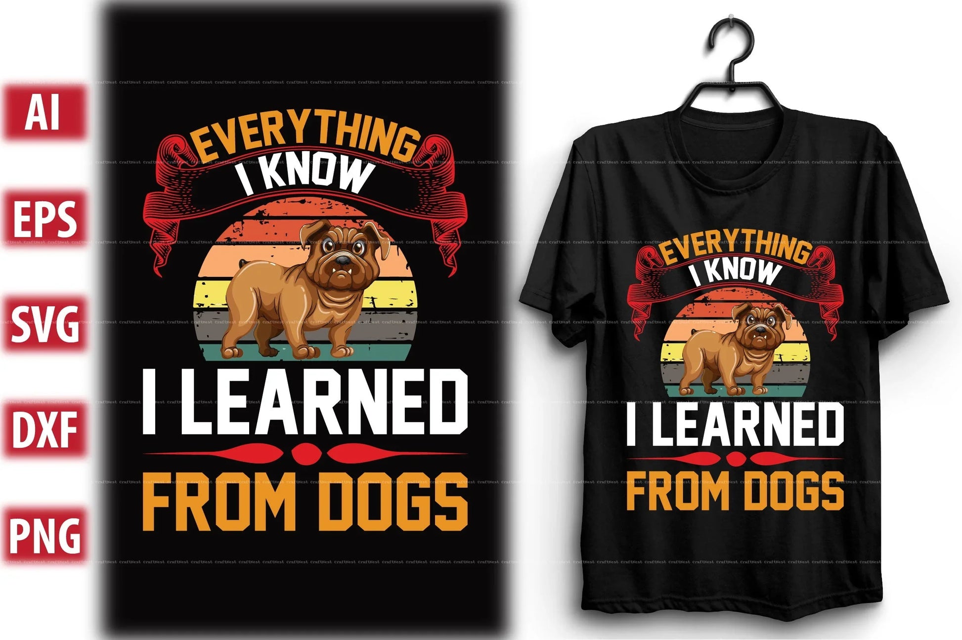 Dog T-Shirt Design SVG Bundle 3 - CraftNest - Digital Crafting and Art