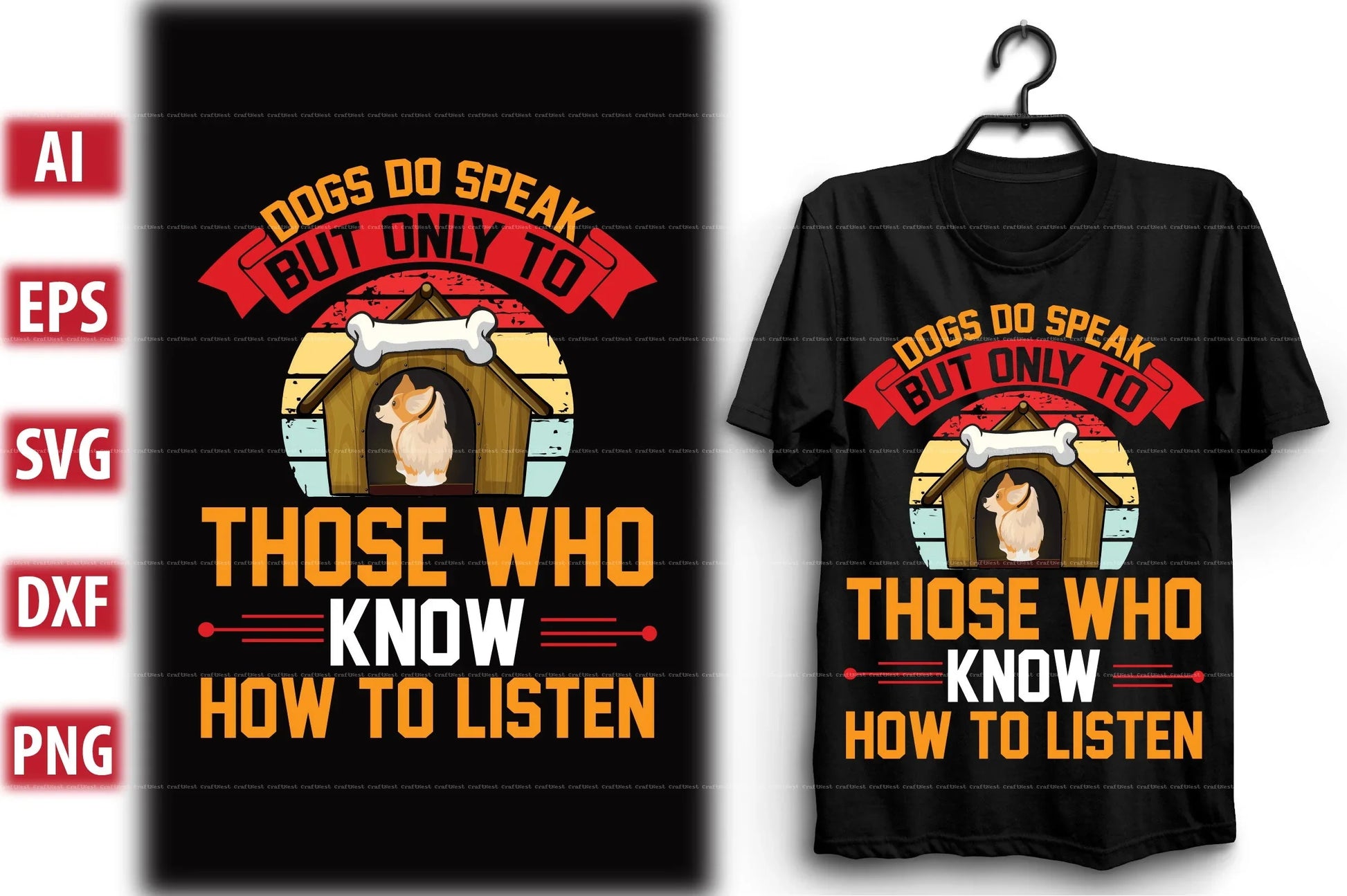 Dog T-Shirt Design SVG Bundle 3 - CraftNest - Digital Crafting and Art