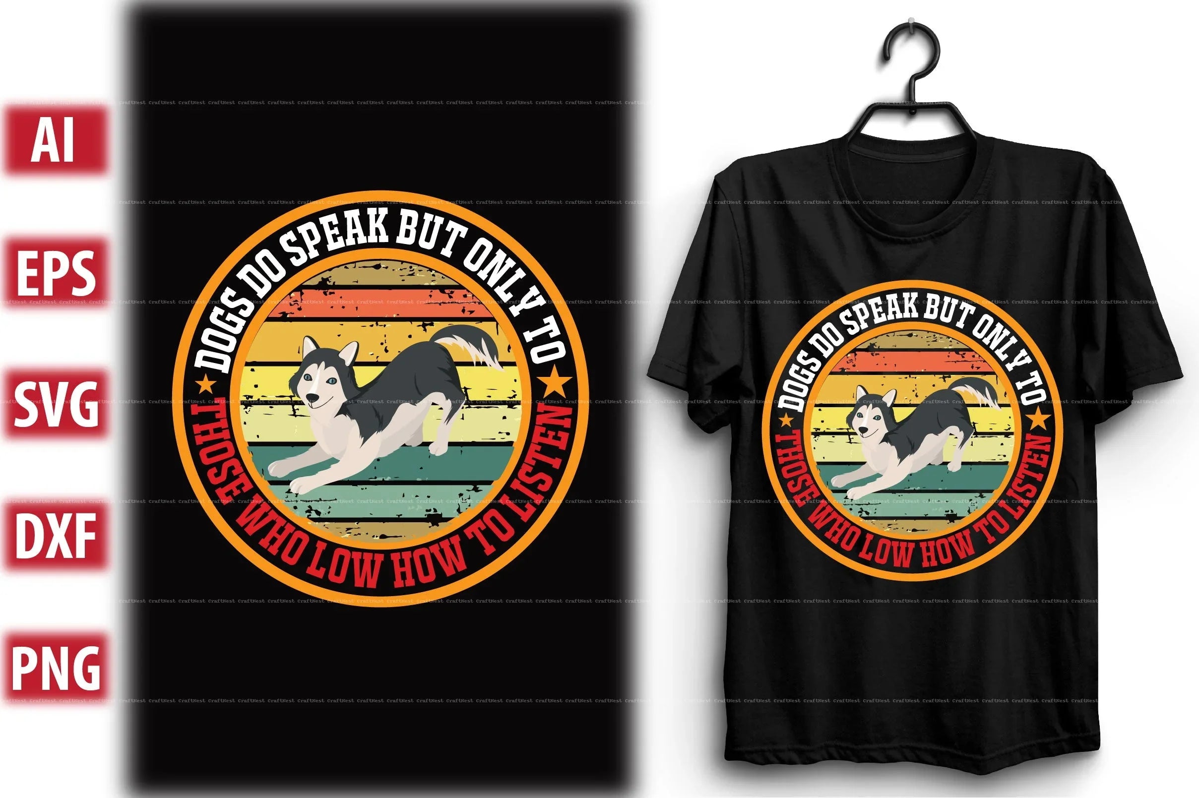 Dog T-Shirt Design SVG Bundle 3 - CraftNest - Digital Crafting and Art