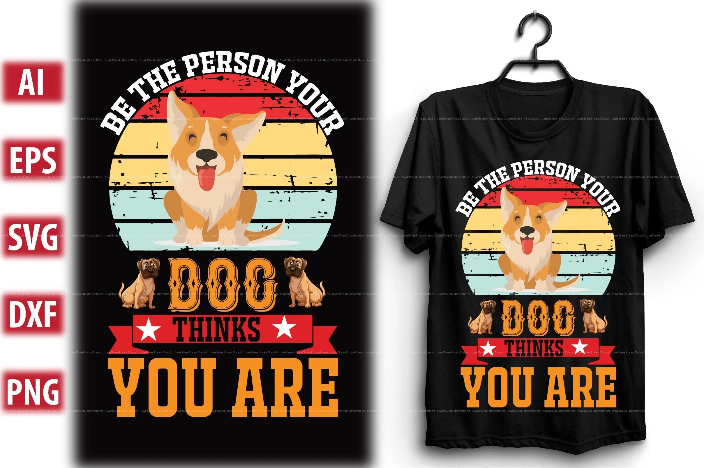 Dog T-Shirt Design SVG Bundle 3 - CraftNest - Digital Crafting and Art