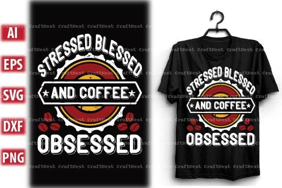 Coffee T-Shirt Design SVG Bundle 1 - CraftNest - Digital Crafting and Art