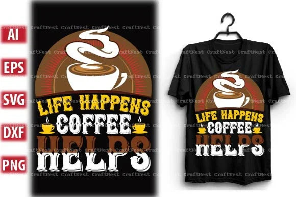 Coffee T-Shirt Design SVG Bundle 2 - CraftNest - Digital Crafting and Art