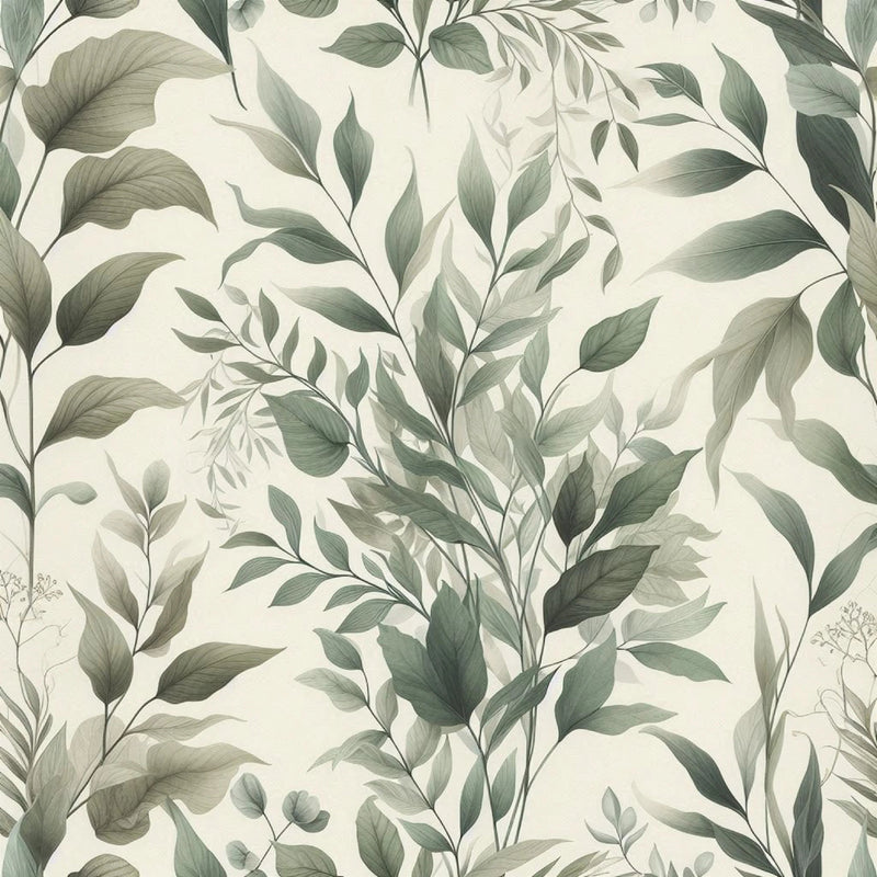 Seamless Sage Green Botanical Pattern Digital Paper - CraftNest - Digital Crafting and Art