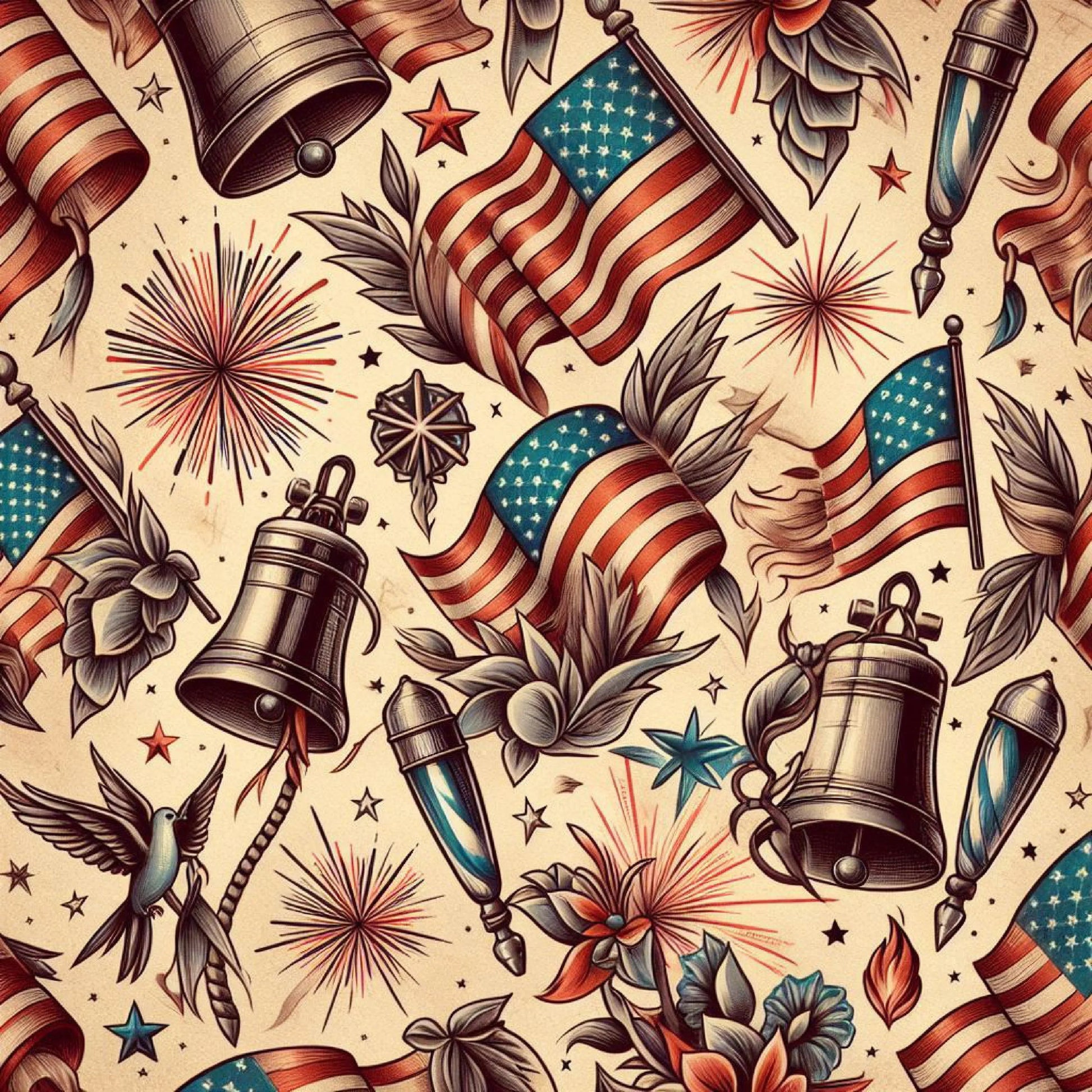 4th of July Pattern Clipart Bundle - CraftNest - Digital Crafting and Art