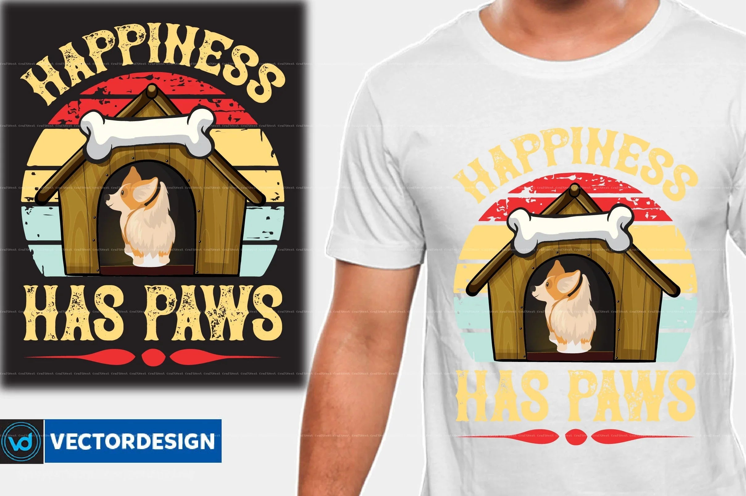 Dog T-Shirt Design SVG Bundle 2 - CraftNest - Digital Crafting and Art