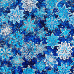 Blue Glitter Snowflakes Winter Pattern Clipart Bundle - CraftNest - Digital Crafting and Art