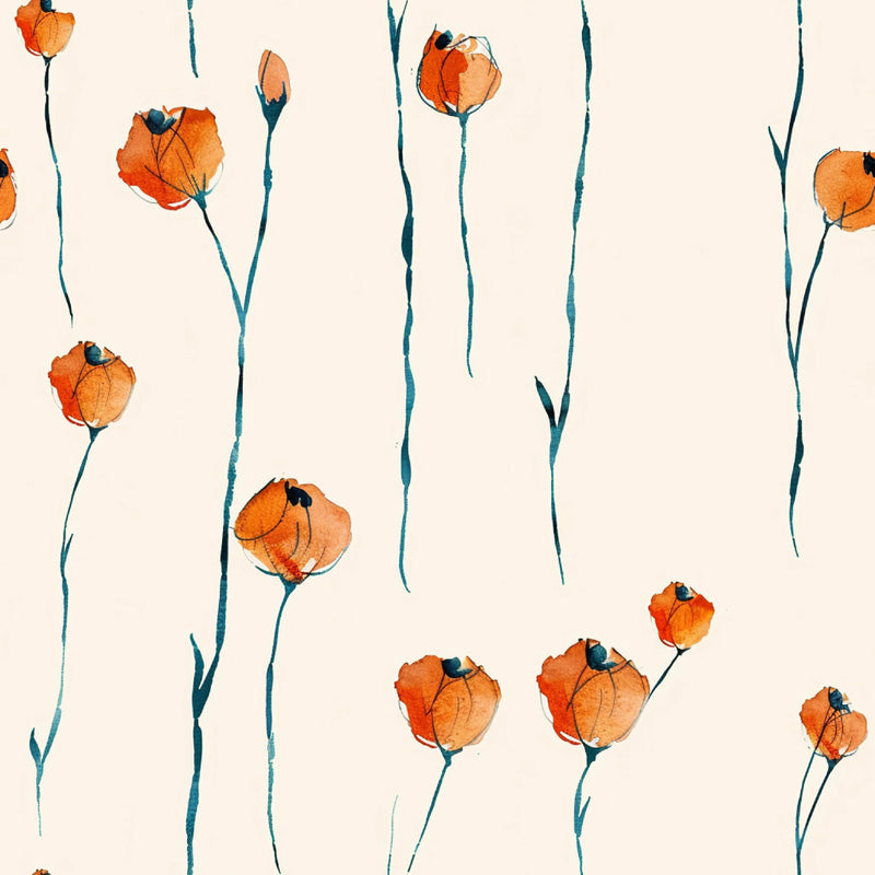 Orange & Blue Floral Pattern Clipart Bundle - CraftNest - Digital Crafting and Art