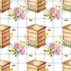 Seamless Bee Patterns Digital Paper - CraftNest - Digital Crafting and Art
