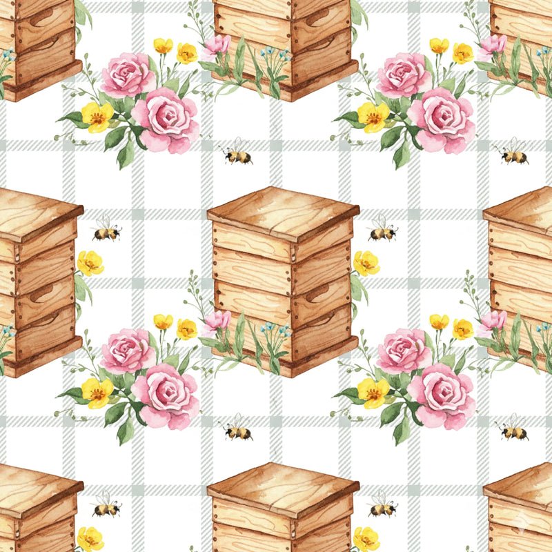 Seamless Bee Patterns Digital Paper - CraftNest - Digital Crafting and Art
