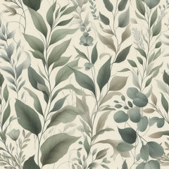 Seamless Sage Green Botanical Pattern Digital Paper - CraftNest - Digital Crafting and Art