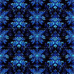 Blue Glitter Snowflakes Winter Pattern Clipart Bundle - CraftNest - Digital Crafting and Art