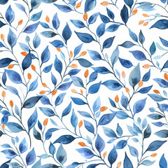 Orange & Blue Floral Pattern Clipart Bundle - CraftNest - Digital Crafting and Art