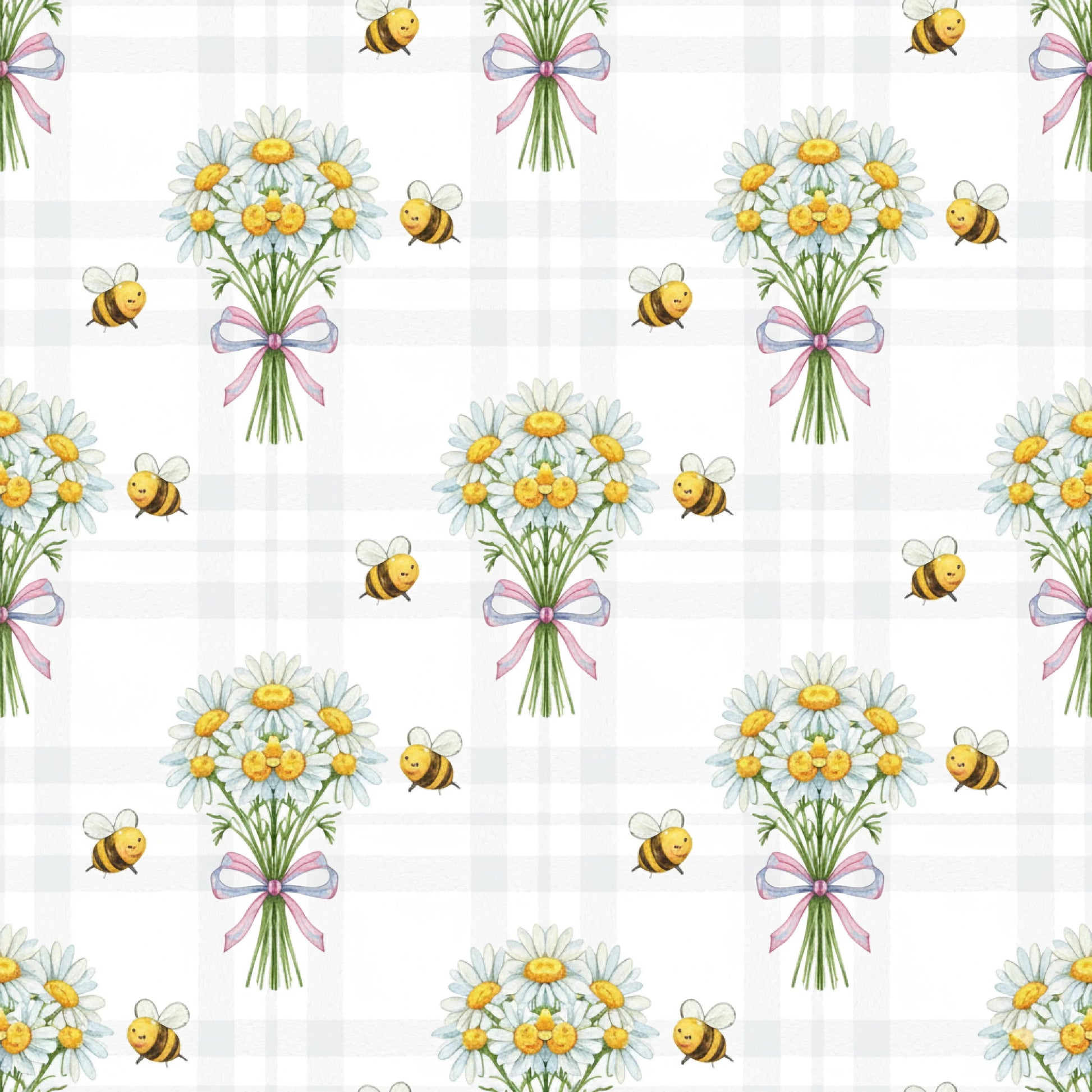 Seamless Bee Patterns Digital Paper - CraftNest - Digital Crafting and Art