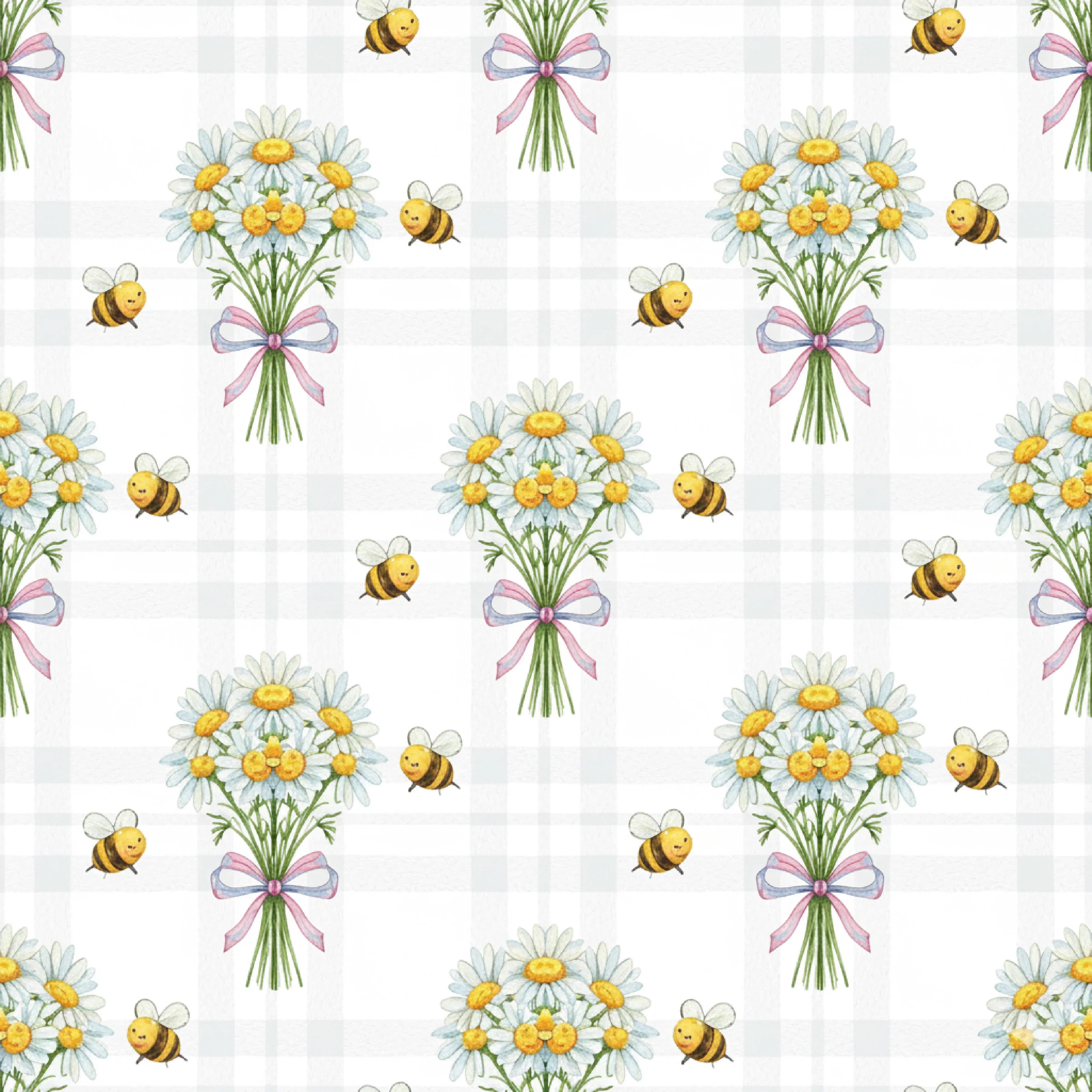 Seamless Bee Patterns Digital Paper - CraftNest - Digital Crafting and Art