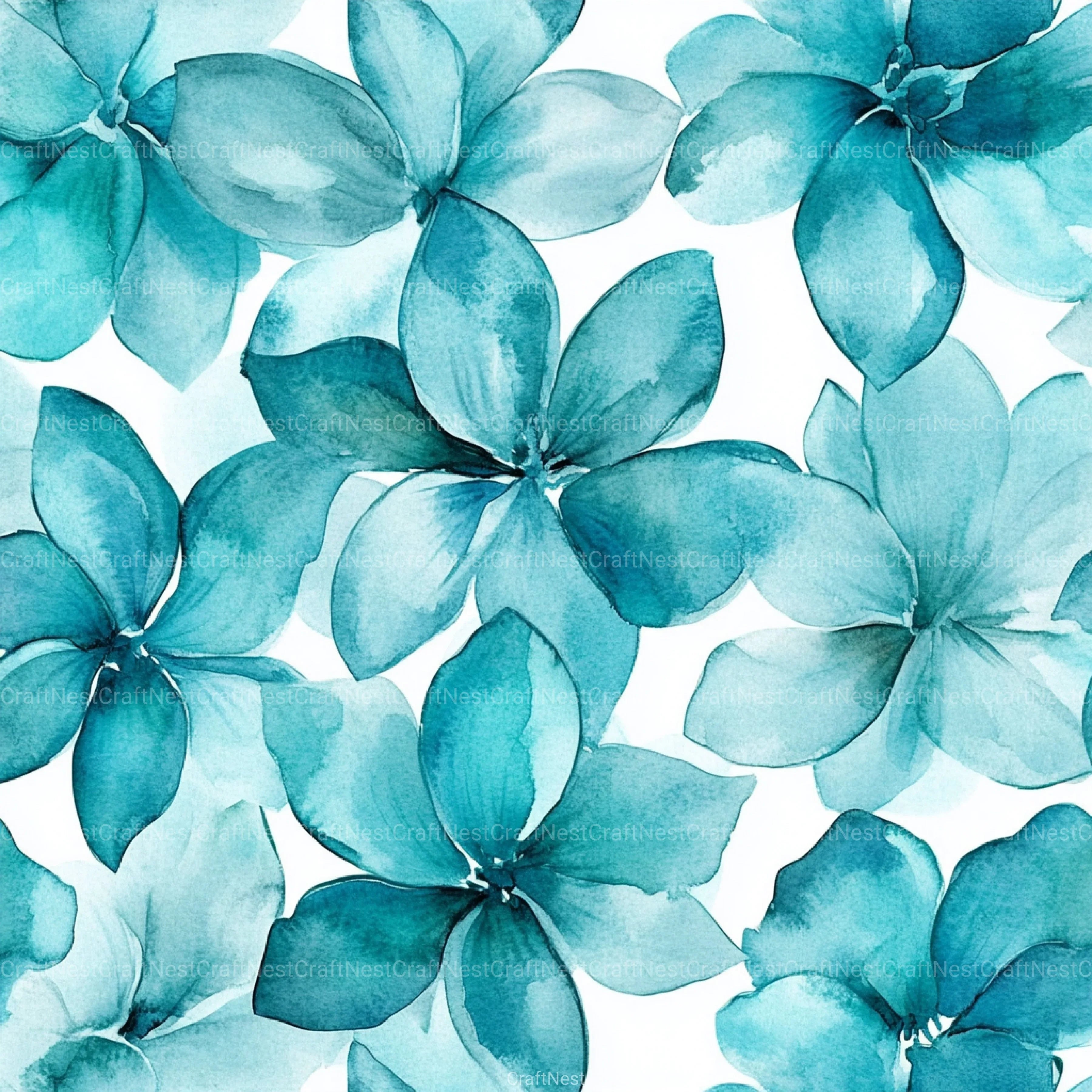 Navy Blue Yellow Cottage Flowers Pattern Clipart Bundle - CraftNest - Digital Crafting and Art