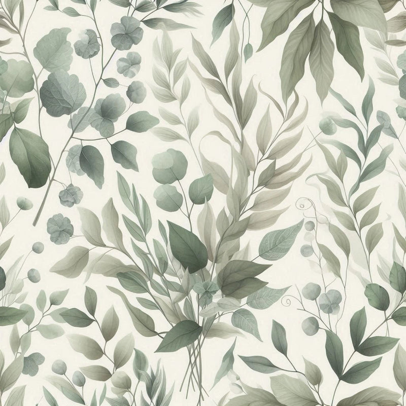 Seamless Sage Green Botanical Pattern Digital Paper - CraftNest - Digital Crafting and Art