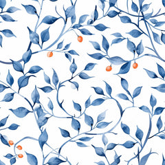 Orange & Blue Floral Pattern Clipart Bundle - CraftNest - Digital Crafting and Art