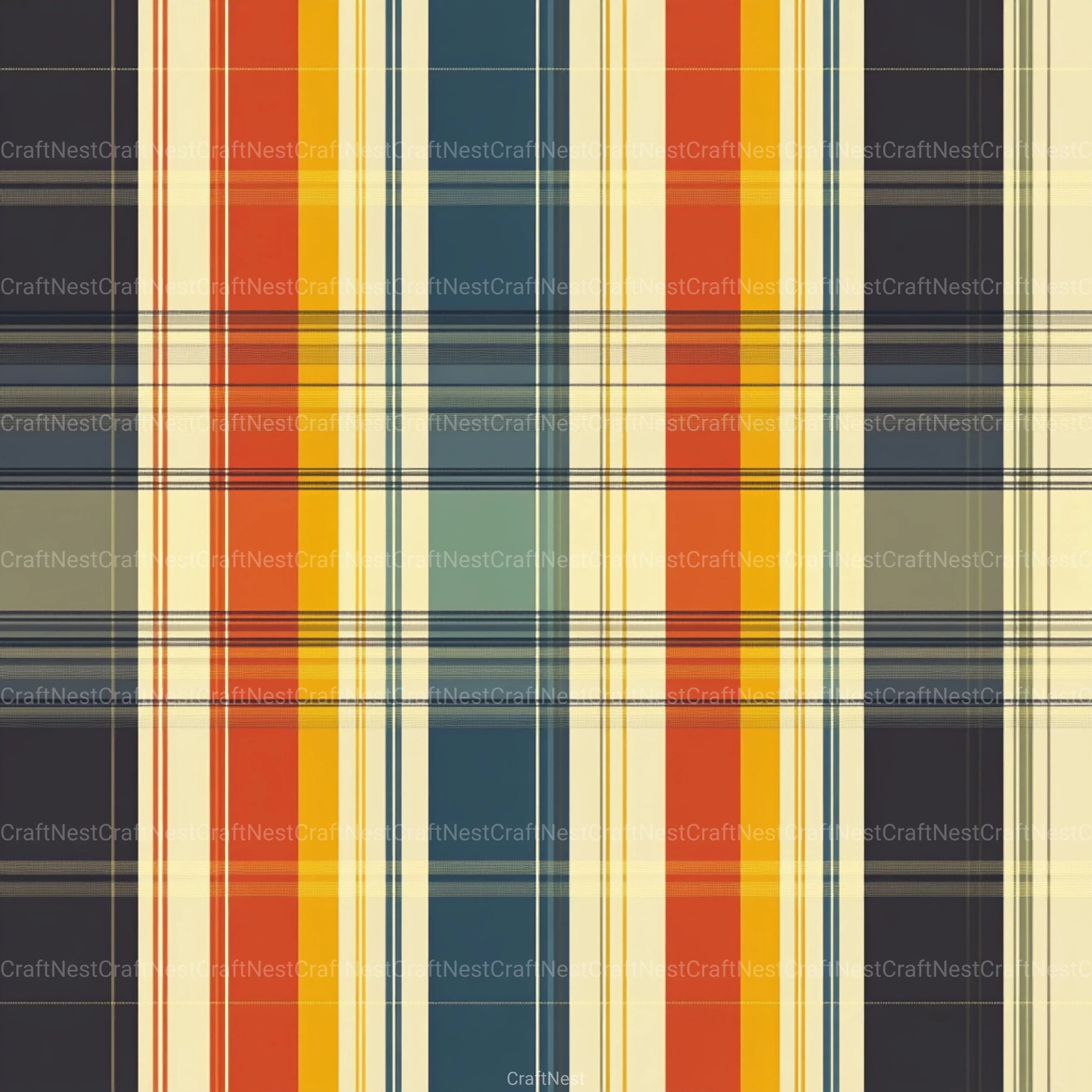 Stripes & Plaids Seamless Pattern Digital Paper - CraftNest - Digital Crafting and Art