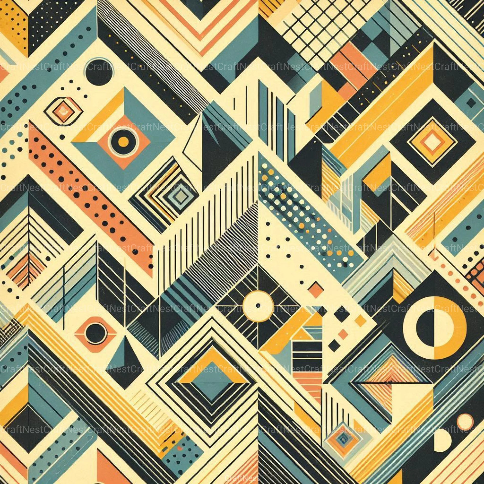 Geometric Triangle Retro Pattern Background Clipart Bundle - CraftNest - Digital Crafting and Art