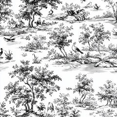 Black White Spring Toile De Jouy Pattern Clipart Bundle - CraftNest - Digital Crafting and Art