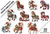 Christmas Horse Clipart Bundle