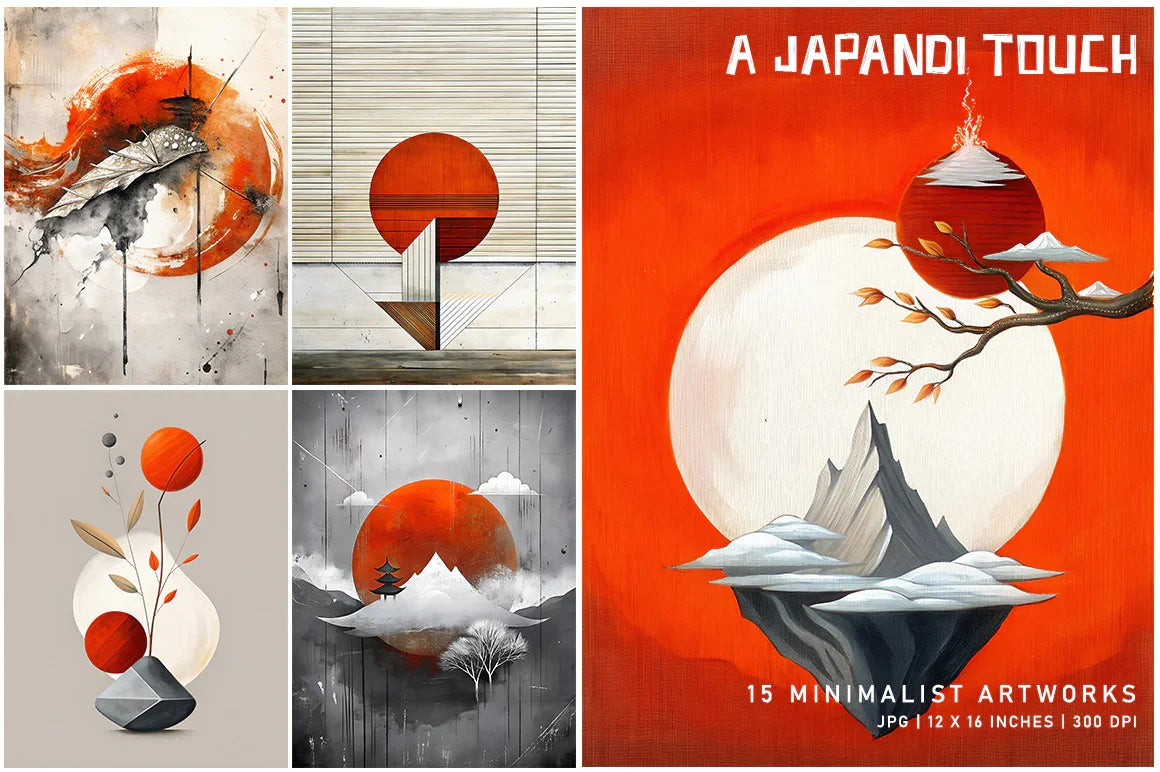 Japandi Touch - Wall Art - CraftNest - Digital Crafting and Art