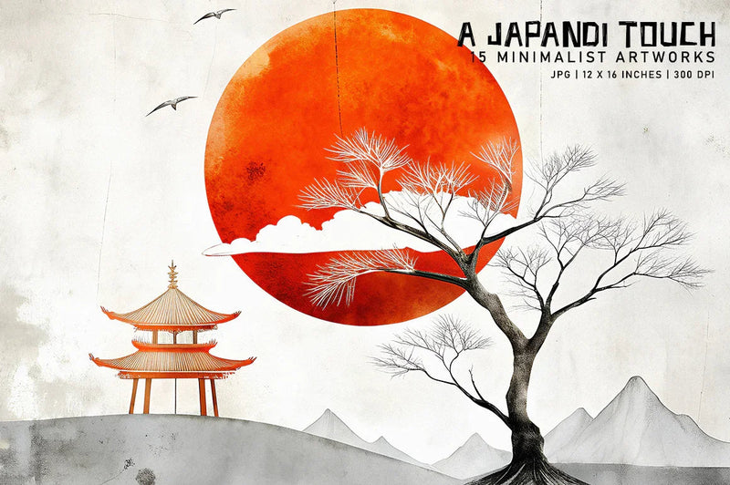 Japandi Touch - Wall Art - CraftNest - Digital Crafting and Art