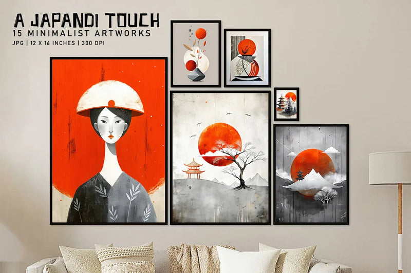 Japandi Touch - Wall Art - CraftNest - Digital Crafting and Art