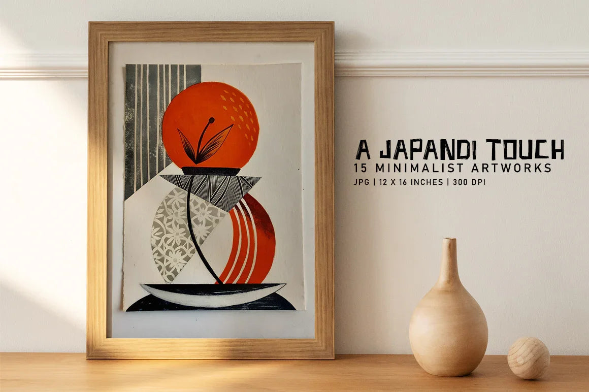 Japandi Touch - Wall Art - CraftNest - Digital Crafting and Art