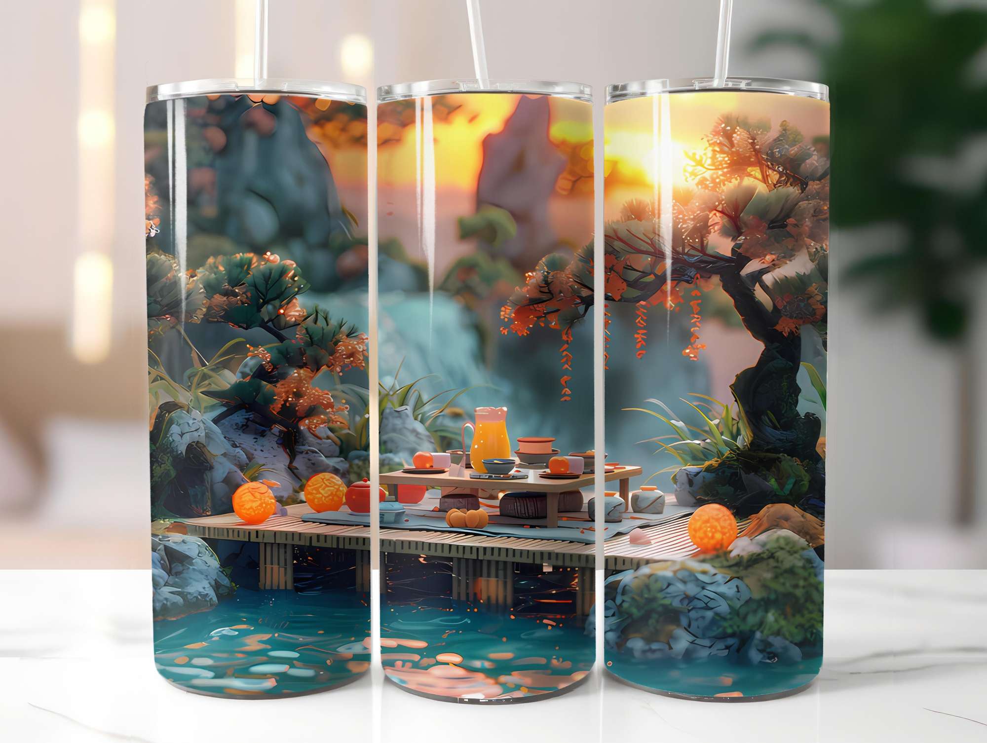 Japandi Summer 4 Tumbler Wrap - CraftNest - Digital Crafting and Art