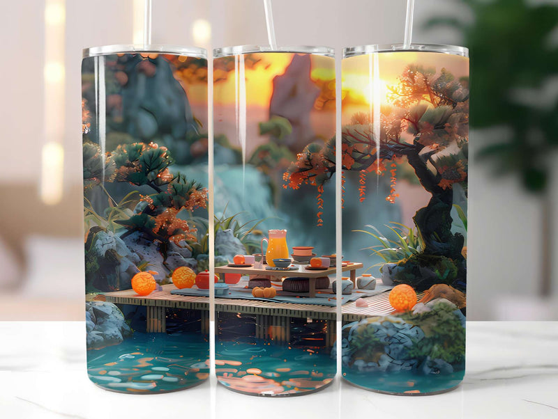 Japandi Summer 4 Tumbler Wrap - CraftNest - Digital Crafting and Art
