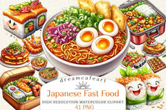 Japanese Fast Food Clipart Bundle - CraftNest - Digital Crafting and Art