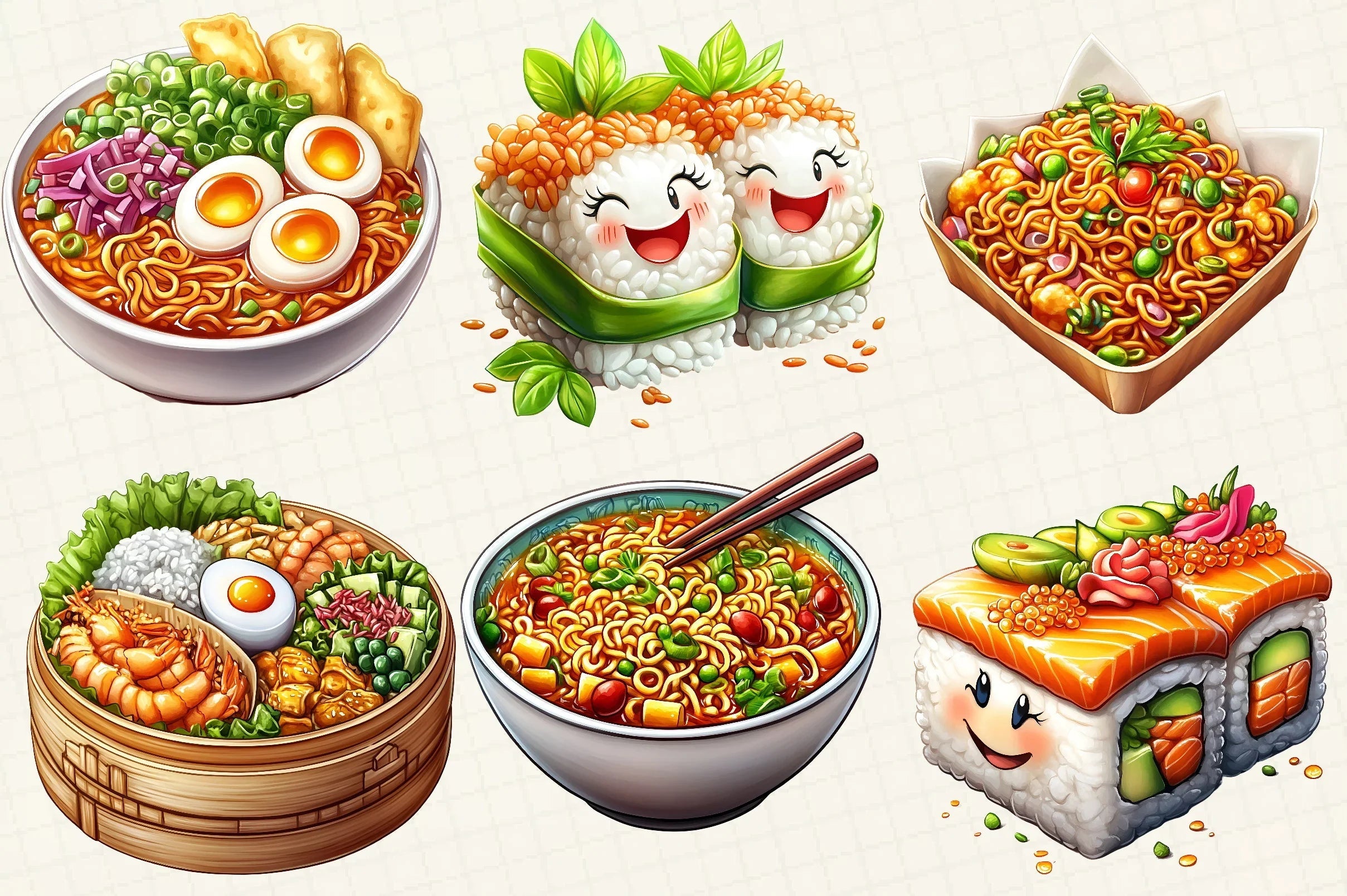 Japanese Fast Food Clipart Bundle - CraftNest - Digital Crafting and Art