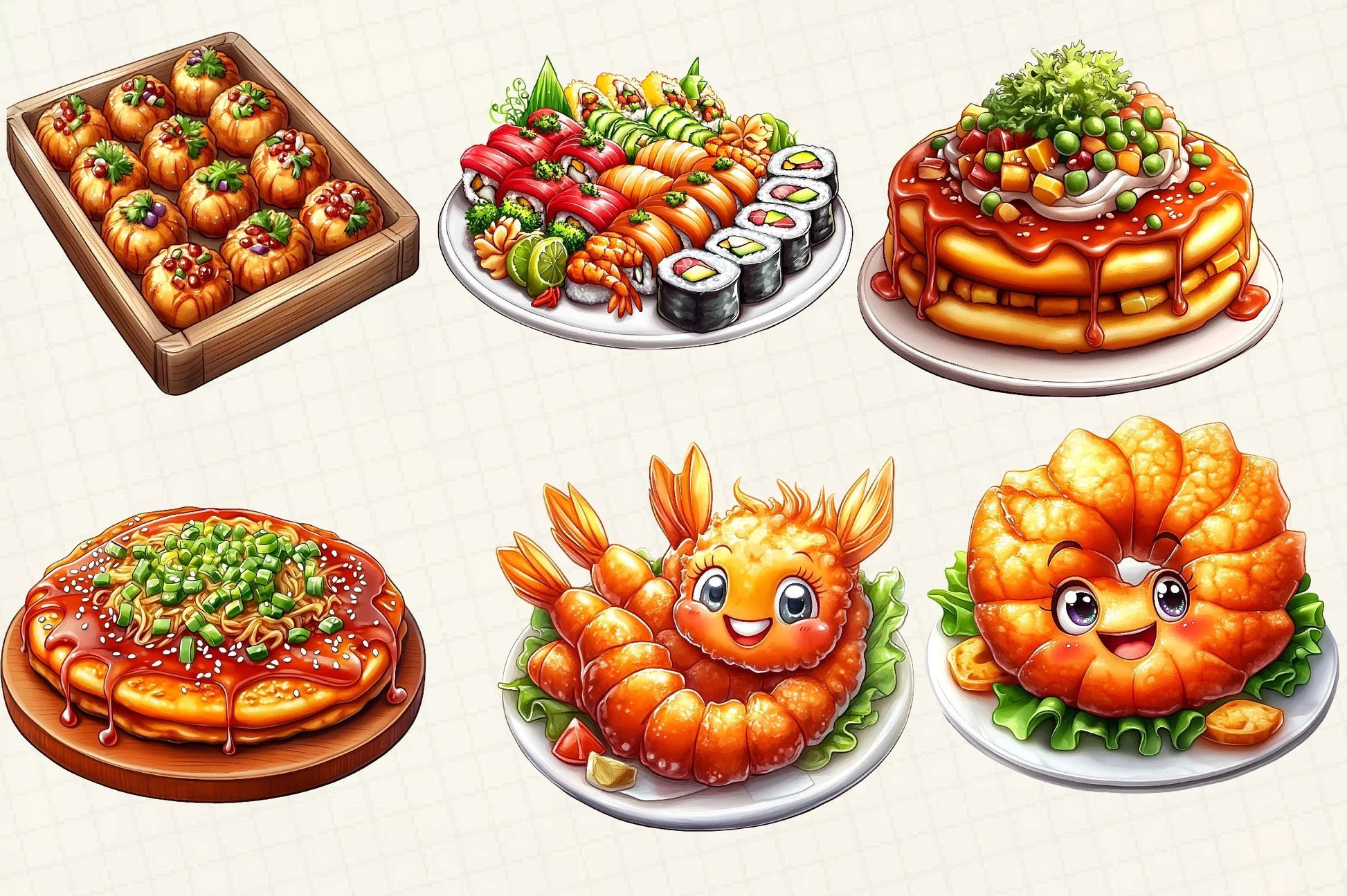 Japanese Fast Food Clipart Bundle - CraftNest - Digital Crafting and Art
