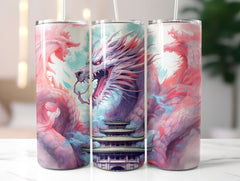 Japanese Art Style Dragons Tumbler Wrap - CraftNest