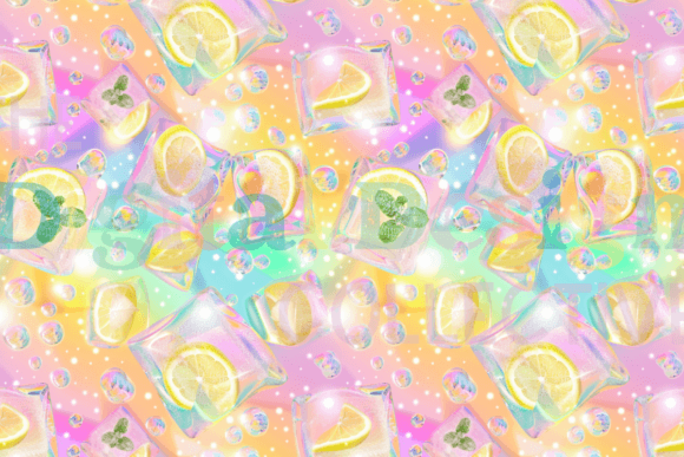 Vibrant Jelly Ice Seamless Digital Paper