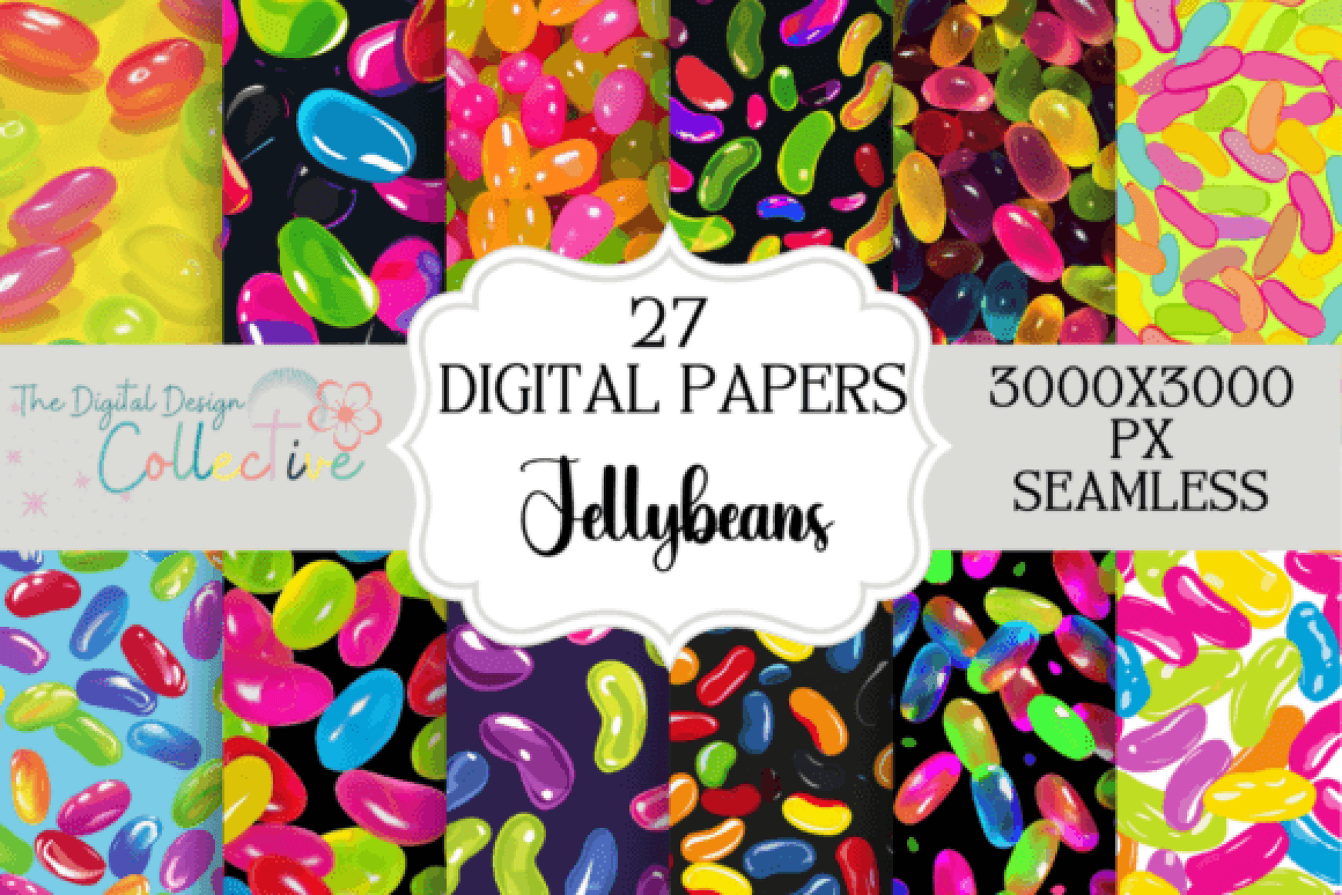 Jellybeans Seamless Digital Paper - CraftNest - Digital Crafting and Art