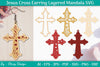 Jesus Cross Earring Layered Mandala SVG Bundle