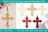 Jesus Cross Earring Layered Mandala SVG Bundle