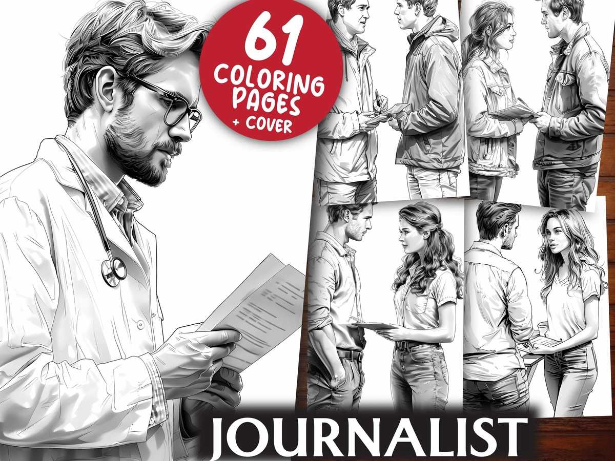 Journalist Coloring Books - CraftNest - Digital Crafting and Art