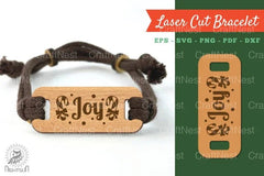 Joy Laser Cut Bracelet SVG Bundle - CraftNest - Digital Crafting and Art
