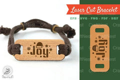 Joy Laser Cut Bracelet SVG Design Bundle - CraftNest - Digital Crafting and Art