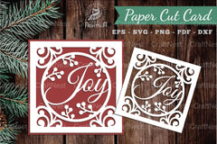 Joy Paper Cut Card SVG Bundle - CraftNest - Digital Crafting and Art