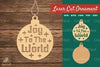 Joy to the World Laser Cut Ornament SVG Bundle