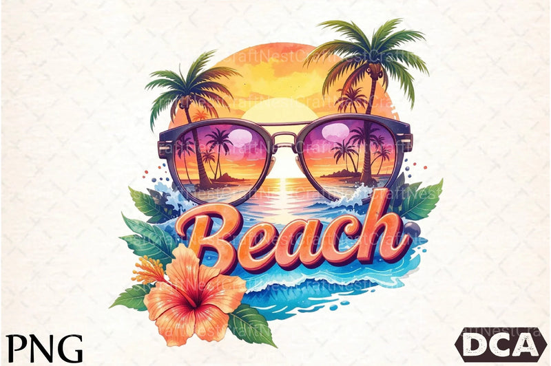 Beach Vintage Summer Clipart Bundle - CraftNest - Digital Crafting and Art