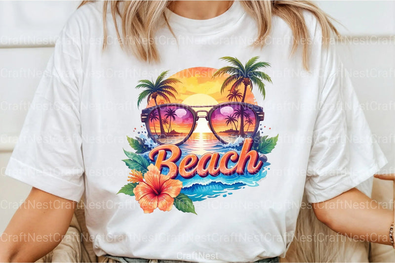 Beach Vintage Summer Clipart Bundle - CraftNest - Digital Crafting and Art