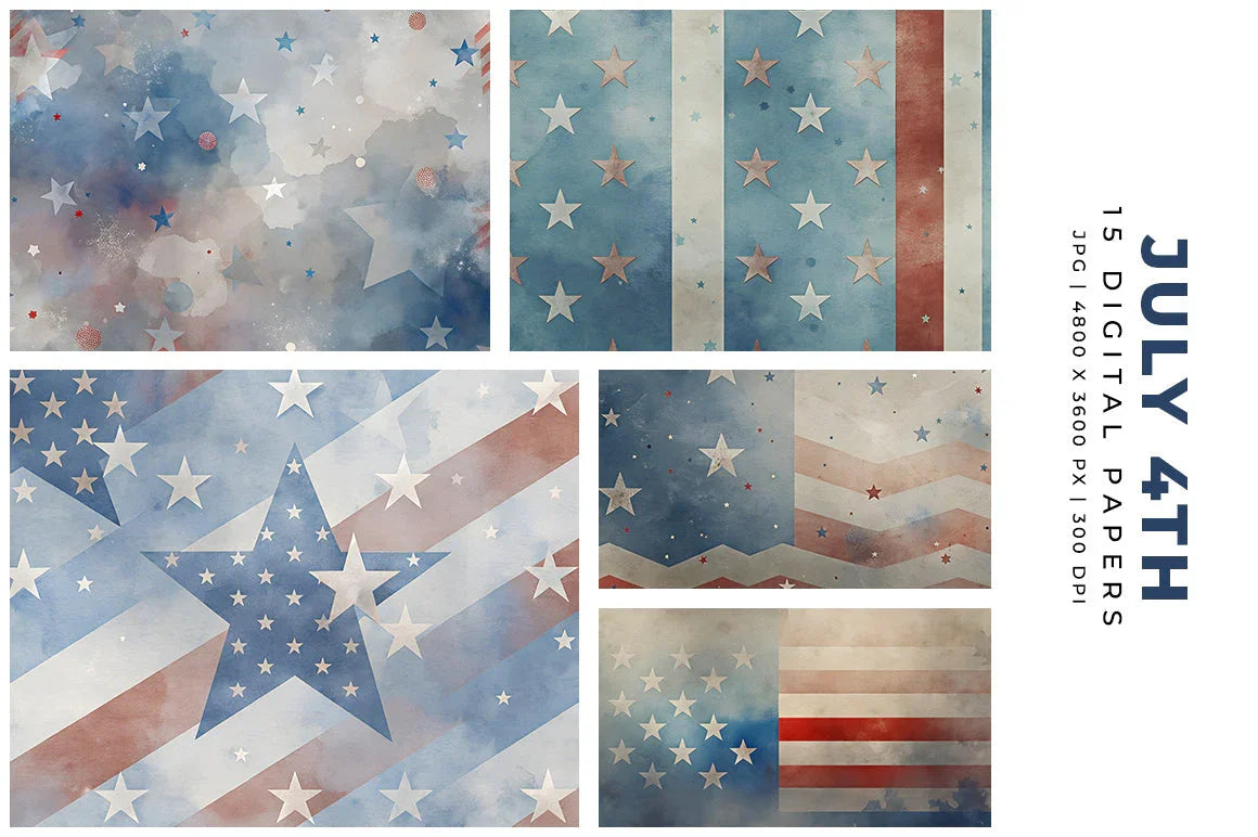 July 4th Papers - CraftNest - Digital Crafting and Art